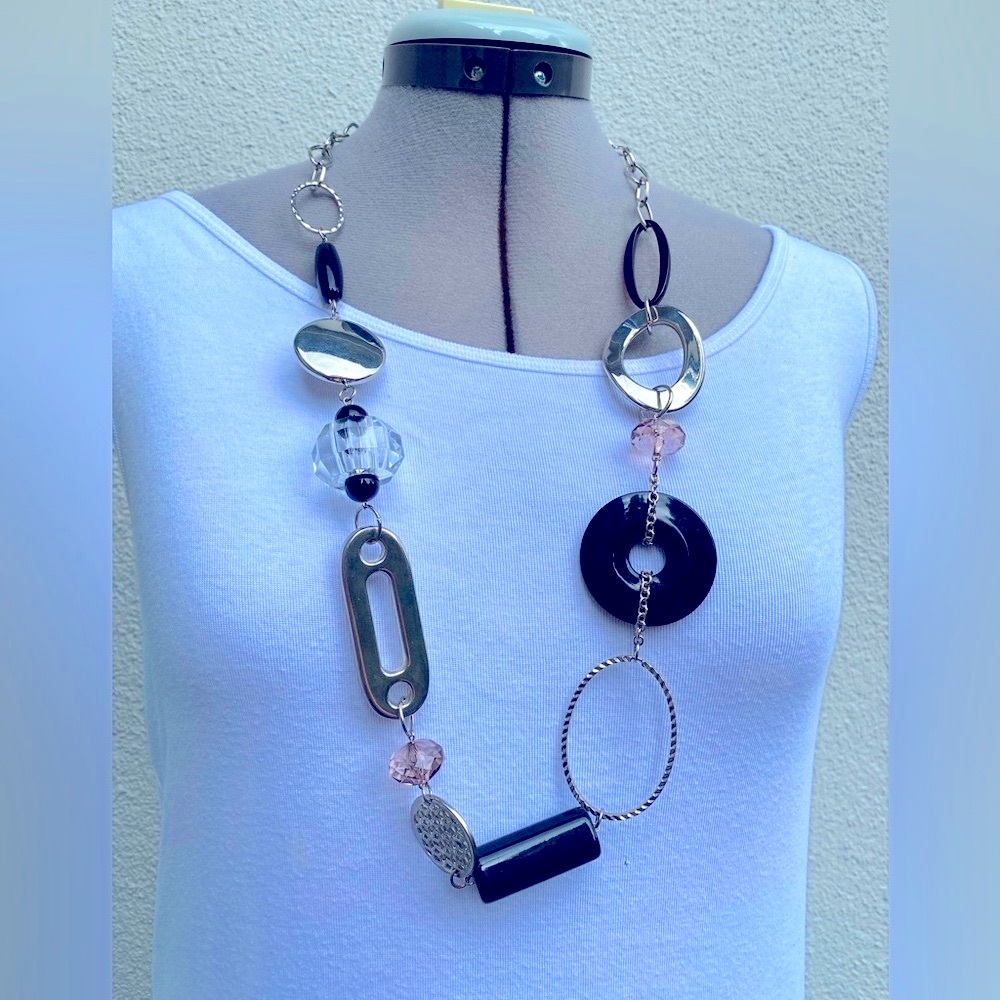 Chico's Black and Silver Statement Necklace